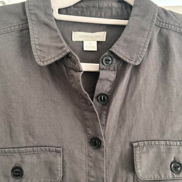 Outerknown S.E.A. Utility Coveralls Jumpsuit Storm Grey Organic Cotton Linen SP - Picture 6 of 8